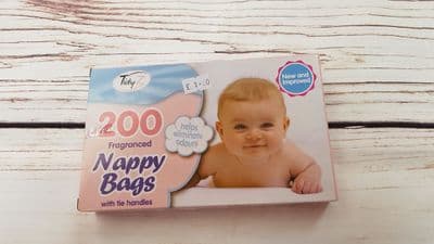 Tidyz Disposable Fragranced Nappy Bags with Tie Handles