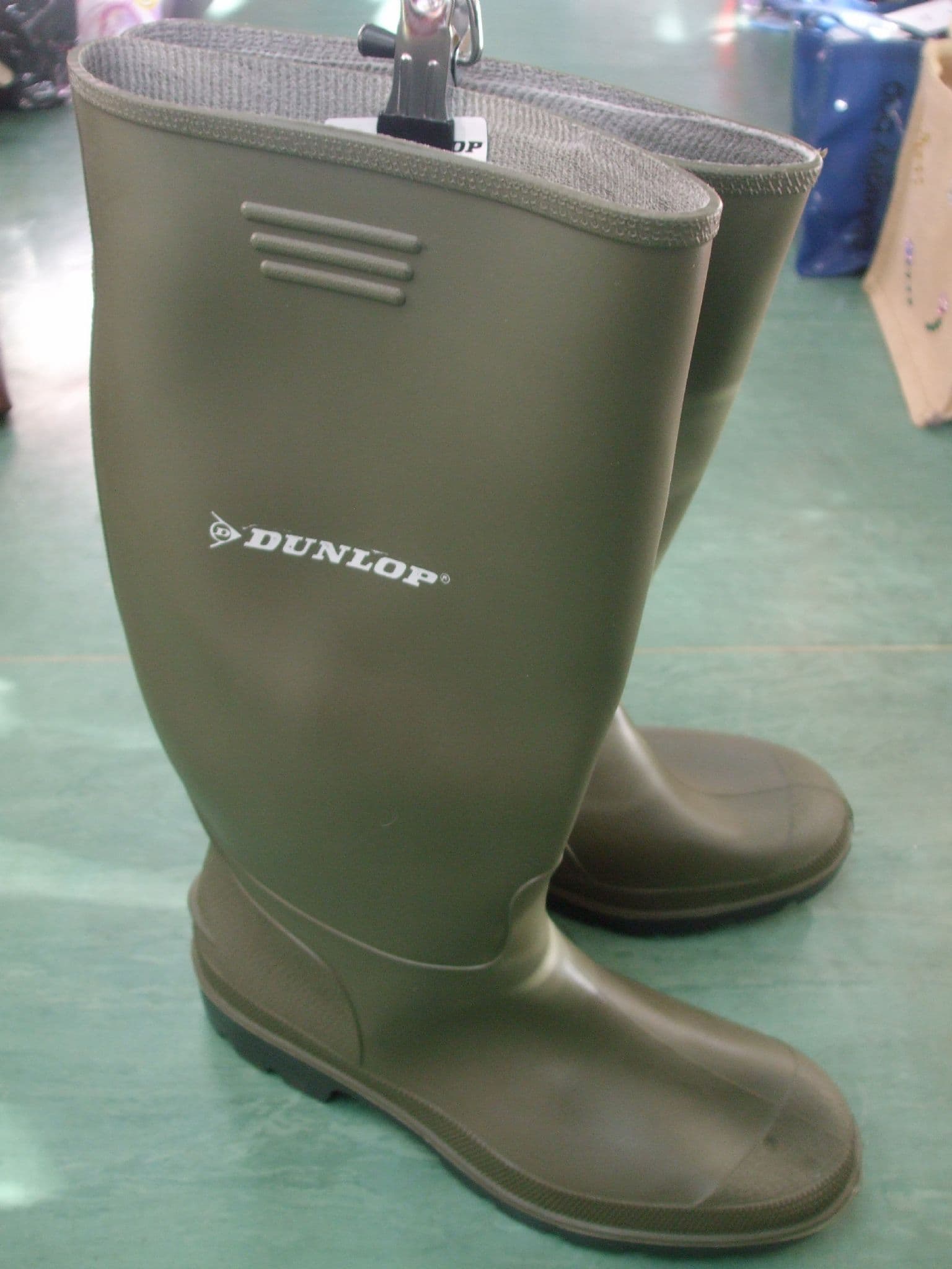 Unisex Adult Mens Ladies Dunlop Green Wellington Boots Adult UK