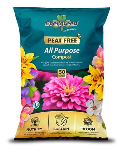 All Purpose Compost peat free 50l (upto 6 weeks feed)