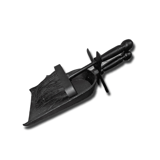 Black  Hearth Shovel And Brush Set