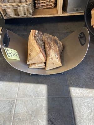 Curved nickel  log holder