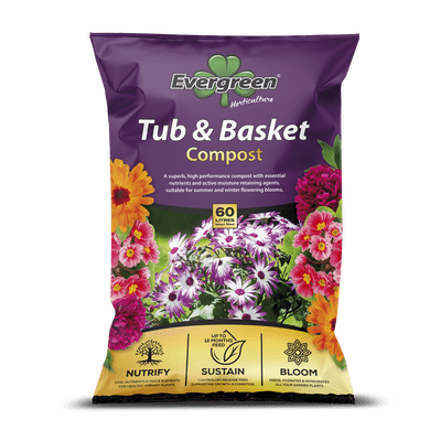 Evergreen Tub & Basket Compost 60l (up to 12 months feed)