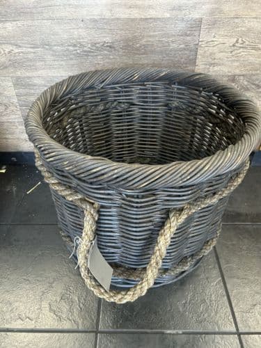 Large Circular Basket with rope handles