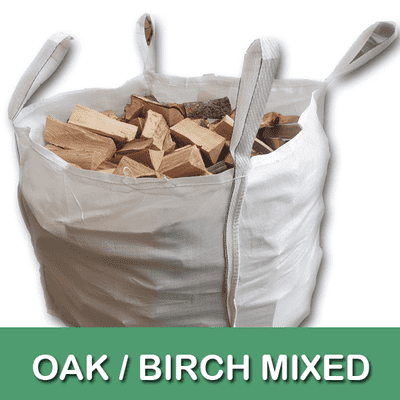 Oak /  Birch Mixed Hardwood Logs Bulk Builders Bag - WS367/00001