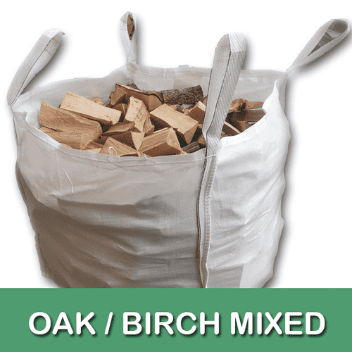 Oak / Birch Mixed Hardwood Logs Bulk Builders Bag - WS367/00001