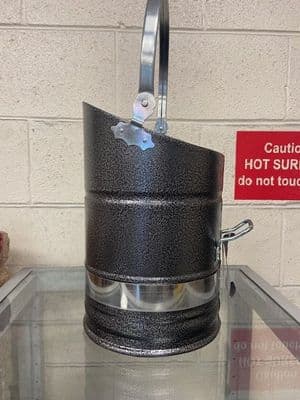 Small pewter and nickel coal bucket
