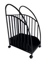 Trolley Log Holder - Black Finish