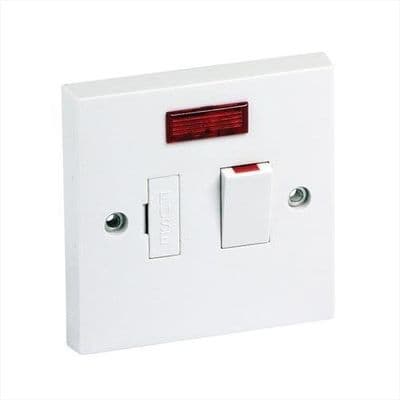 13A DP Switch Fused with Neon White