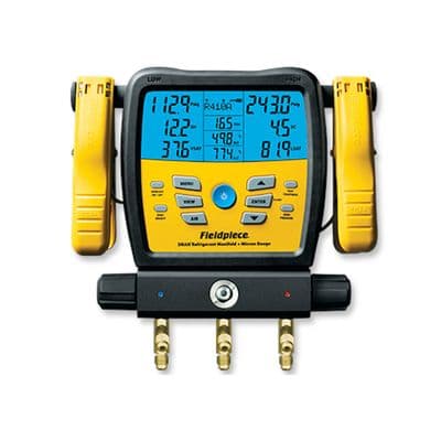 Fieldpiece 3-Port SMAN® Refrigerant Manifold and Micron Gauge SM382V