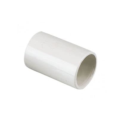 FloPlast Straight Overflow Connector White 21.5mm