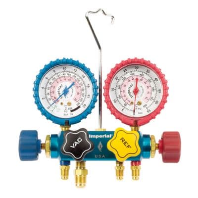 Imperial 4-Port Air Con Gauges R410A