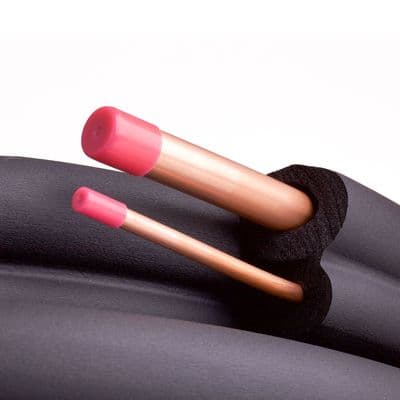 Refrigeration AC Lagged Copper Tube Pair 20m 3/8