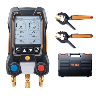 Testo 550s Digital Smart Set 2 Way Refrigeration Manifold 0564 5502 02