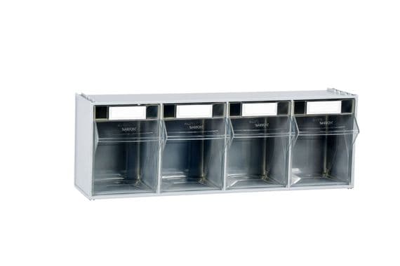 4 Compartment Clearbox Tilt Bin | 051393