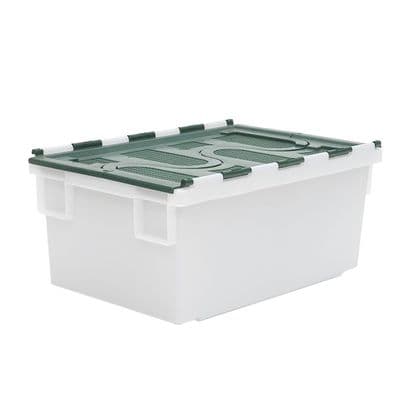 Attached-Lid Container Ref: PMN718 Colour: Natural/Green Lid
