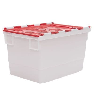 Attached-Lid Container Ref: PMN719 Colour: Natural/Red
