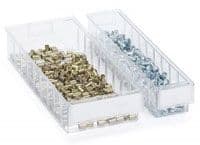 Clear Shelf Tray 3020-1  Ext Dims: 300 x 186 x 82 mm  Pack size: 15