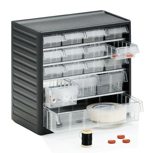 Visible Storage Cabinet for Small Parts | 16 Mixed Drawers | 290C-3