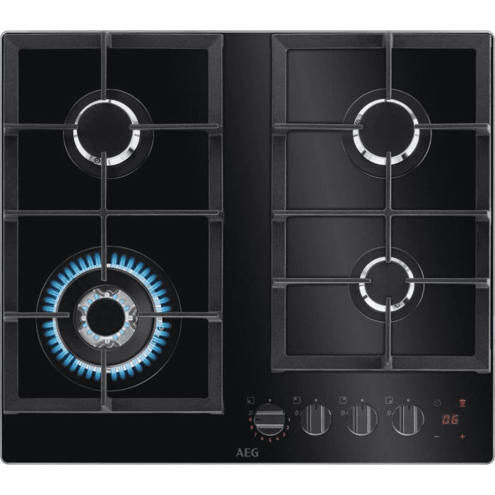 AEG Gas on Glass Hob 60 cm HKB64540NB