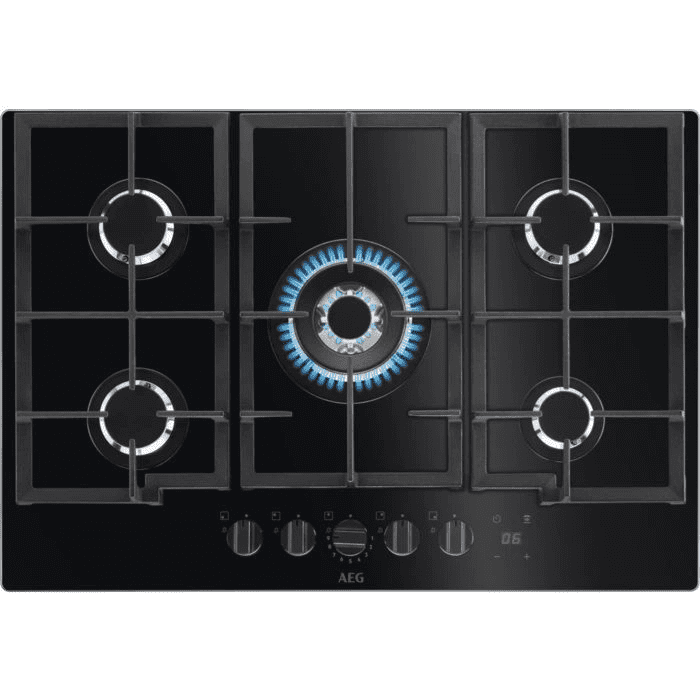 AEG Gas on Glass Hob 75 cm HKB75540NB