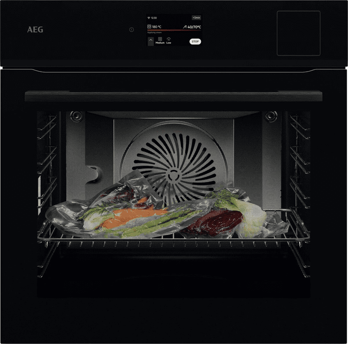 AEG NBP8S731AB SteamPro Single Oven with Steam Cleaning