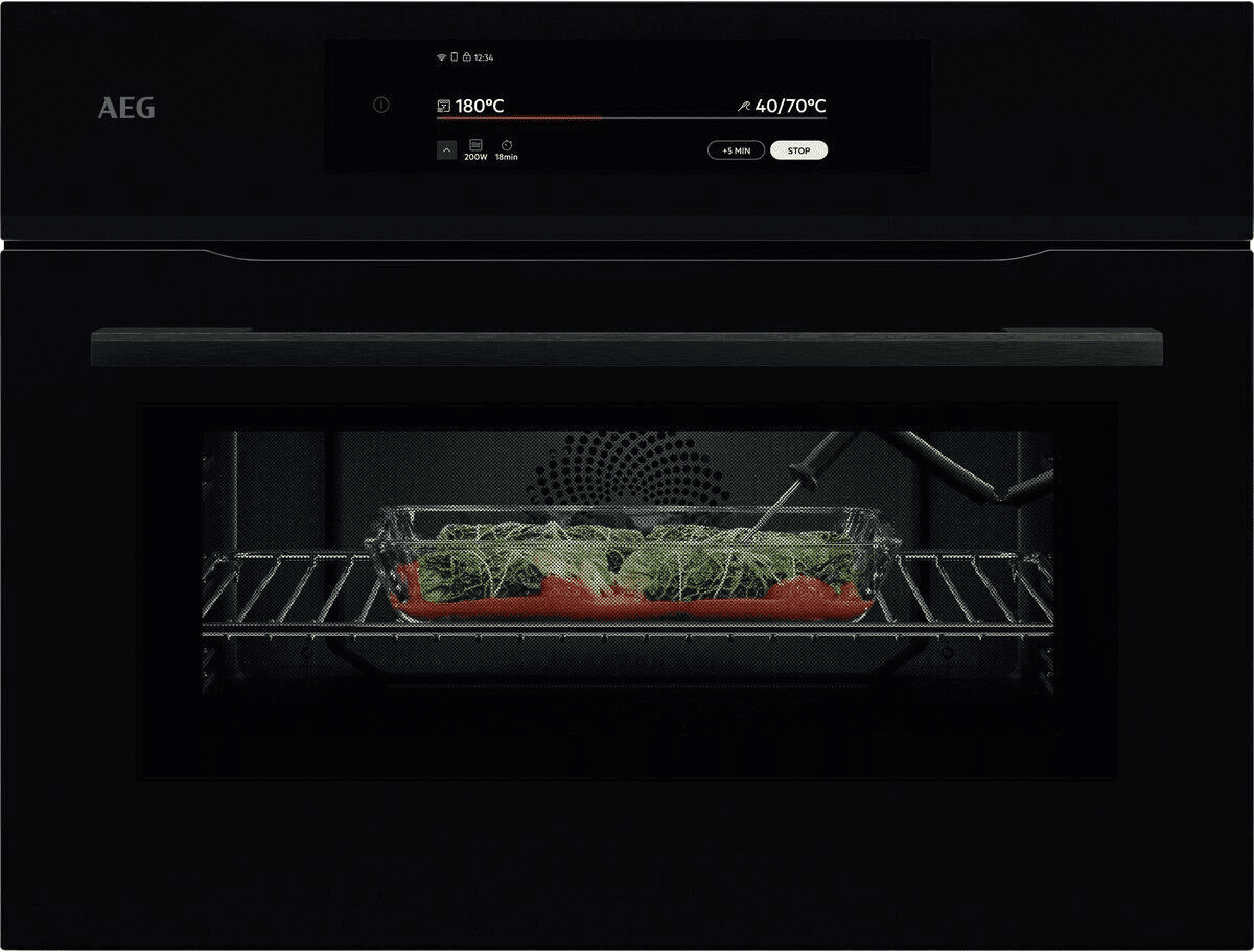 Aeg Black Nkk9n821b Combiquick Microwave Oven 40Cm To 59Cm
