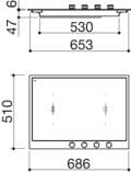Barazza 1PBF7ID 70cm Induction Hob