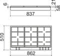 Barazza 1PBF95 90cm Gas Hob