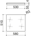 Barazza 1PIDGP6B 60cm Induction Hob