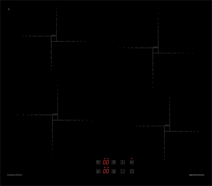 Barazza 1PIDGP6N 60cm Induction Hob