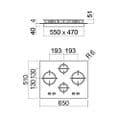 Barazza 1PMD64 65cm Gas Hob
