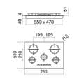Barazza 1PMD70N 75cm Gas Hob