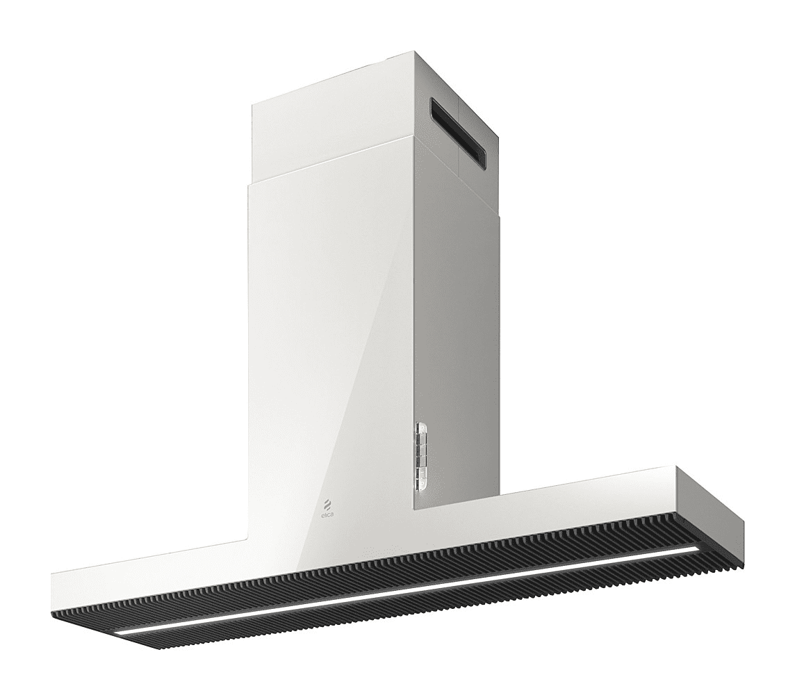 Elica White Haiku 120Cm Island Extractor Hood In 120Cm To 159Cm