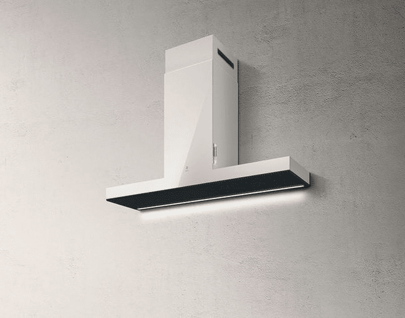Elica White Haiku 120Cm Wall Extractor Hood In 120Cm To 159Cm