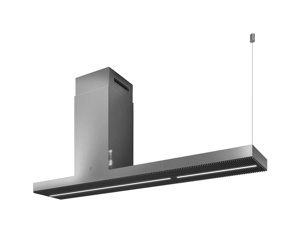 Elica Haiku 180Cm Island Extractor Hood In Stainless Steel 160Cm To 189Cm