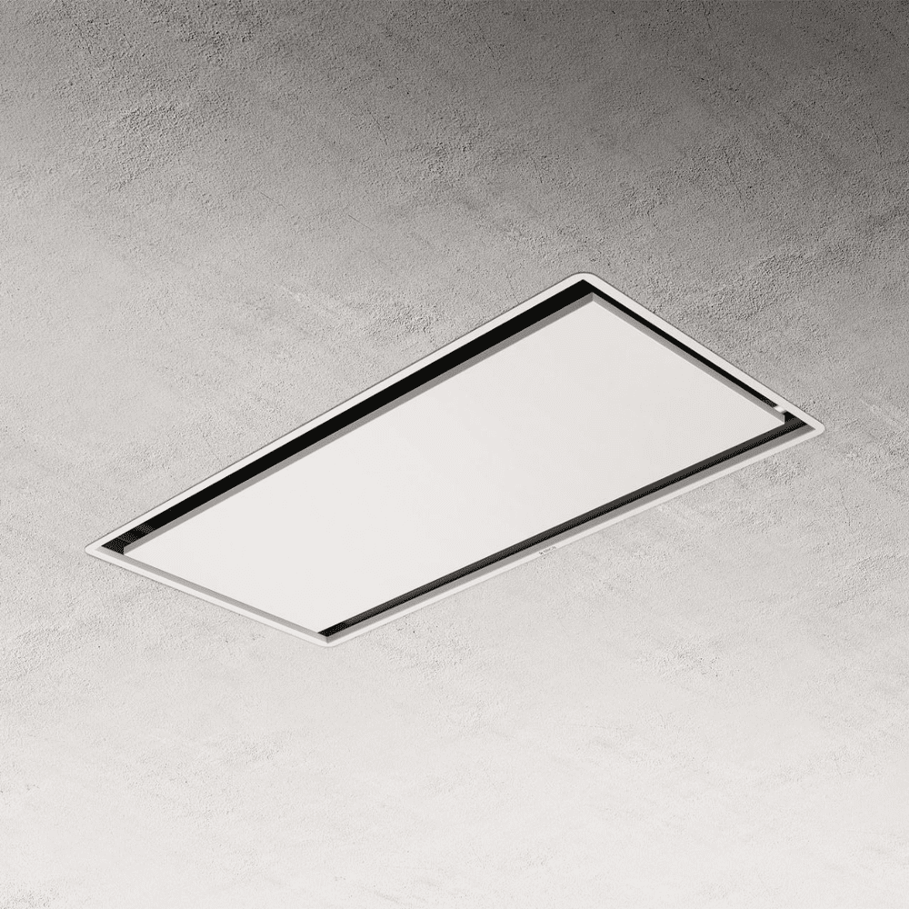 Elica White Illusion Plus H30 100Cm Ceiling Extractor Hood In 90Cm To 119Cm