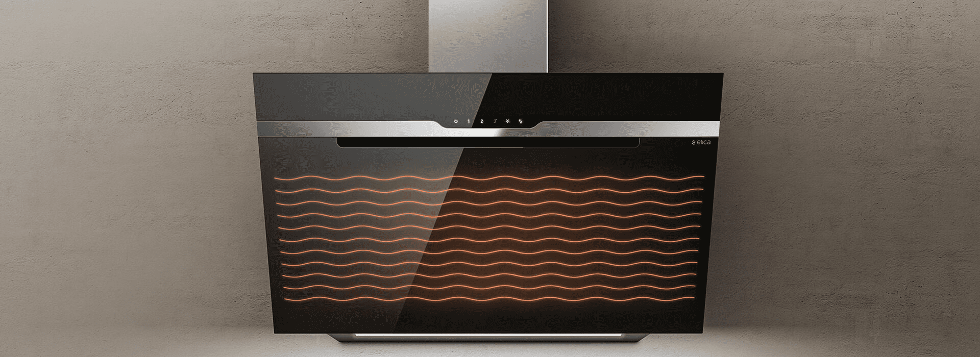 Elica Black Majestic No Drip 60Cm Angled Extractor Hood 60Cm To 89Cm