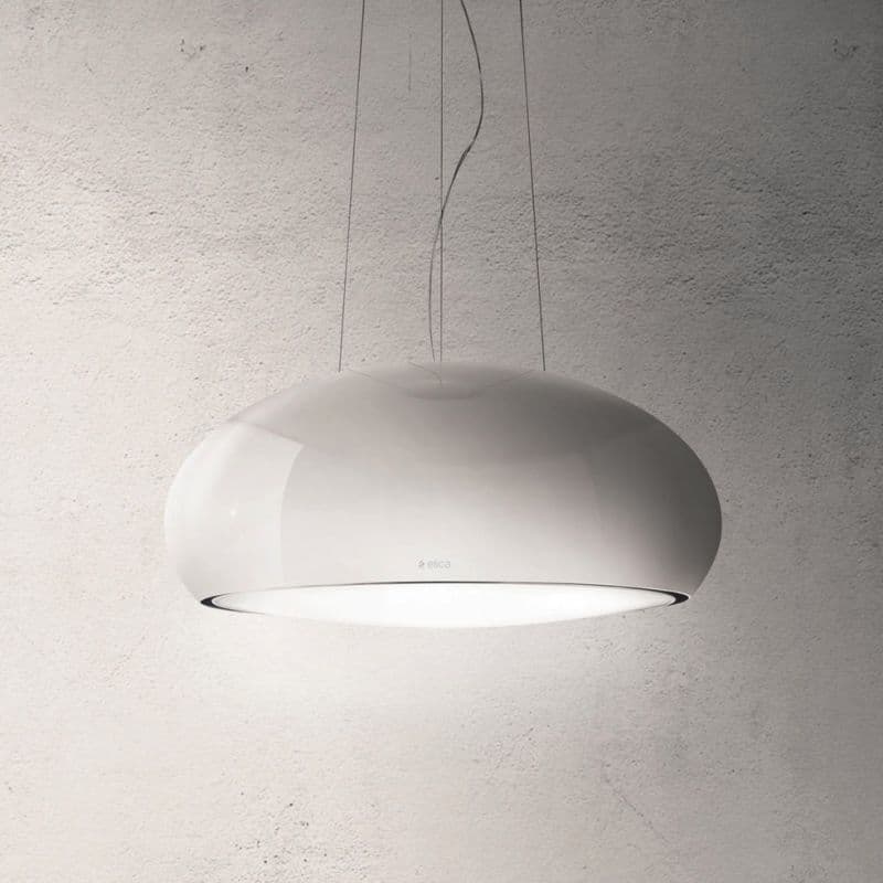 Elica Pearl RC 80cm Island Extractor Hood in Pearl White