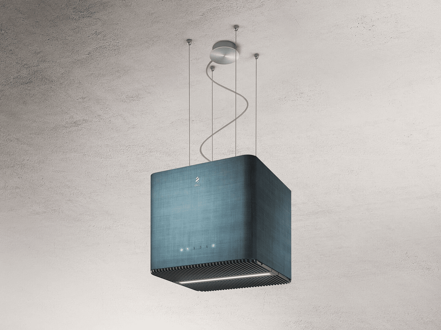 Elica Pix RC 42cm Island Extractor Hood in Denim