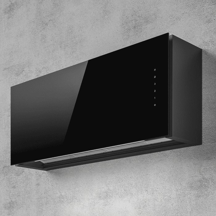 Elica Rules 90cm Built In Extractor Hood in Black Glass