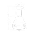 Elica Shining RC 50cm Island Extractor Hood in Rust