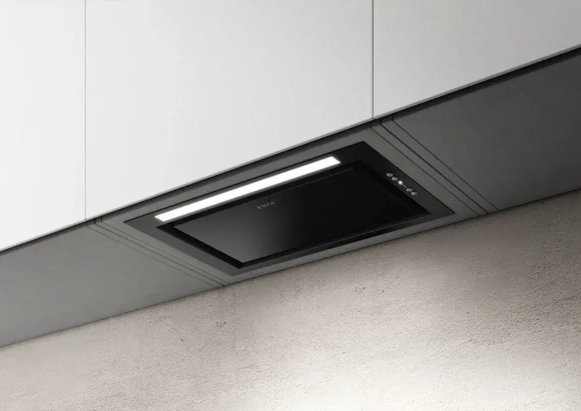 Elica Black Sleek 2.0 Advance 60Cm Built In Extractor Hood In 60Cm To 89Cm