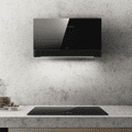 Elica Super Plat 80cm Built In Wall Extractor Hood in Grey Glass