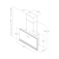 Elica Super Plat 80cm Built In Wall Extractor Hood in Grey Glass