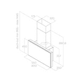 Elica Super Plat 80cm Built In Wall Extractor Hood in Grey Glass