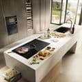 Elica Switch Glow RC 83cm Recirculating Vented Induction Hob in Black Glass