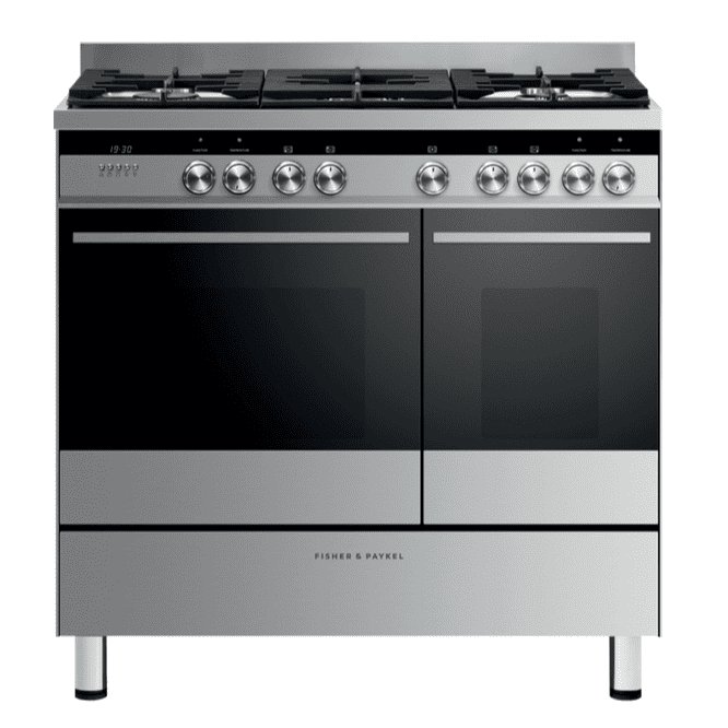 Fisher & Paykel Black Or90l7dbgfx1 90Cm Freestanding Range Cooker 90Cm To 119Cm