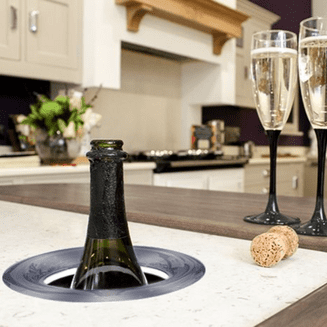 Kaelo Brushed Gun Metal Open Bottle Host