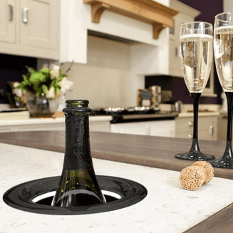 Kaelo Polished Black Open Bottle Host