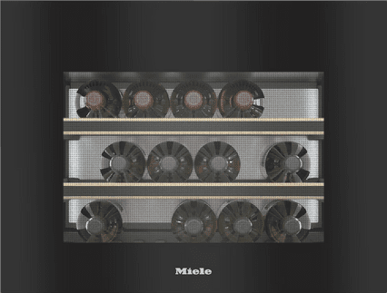 Miele KWT7112iG Built Under Wine Conditioning Unit in Obsidian Black